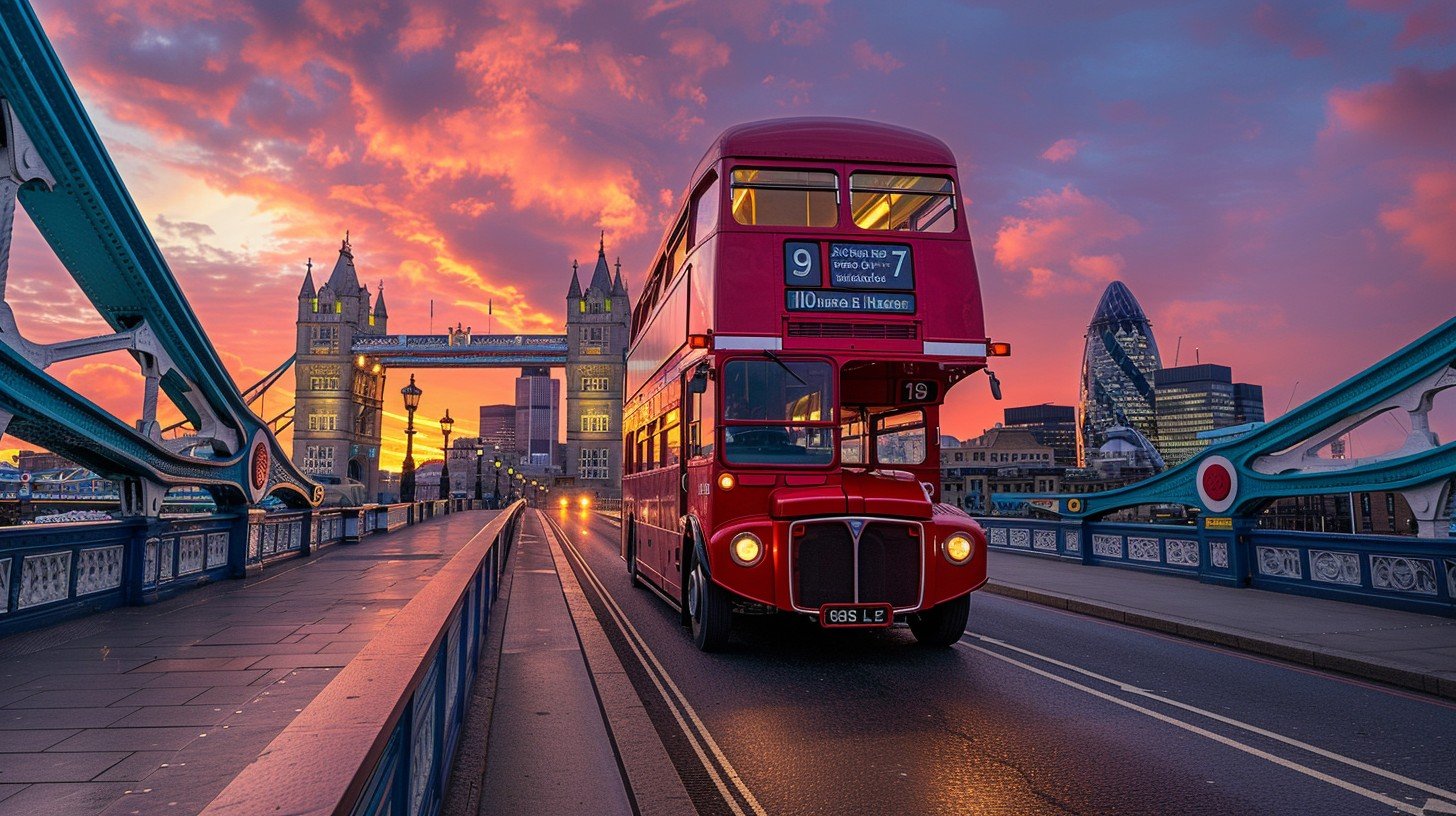 Exploring London by The Iconic Red Double-Decker Bus